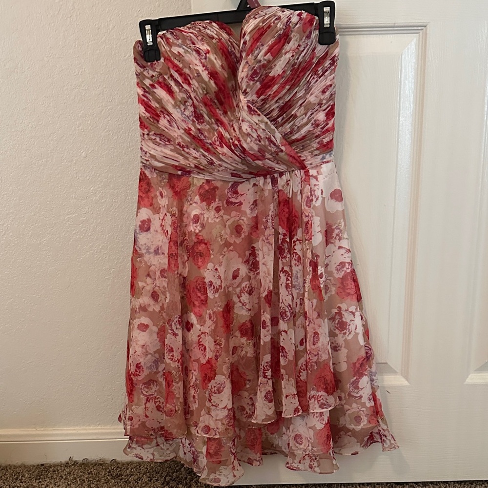 Floral Strapless Dress
